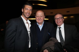Caremoli e Ruggeri con Massimo Boldi alla prima romana di â€œVengo a Prenderti Staseraâ€